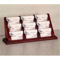 Wooden Mallet 9 Pocket Countertop Business Card Holder in Mahogany WO599287